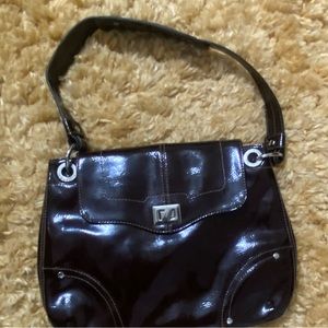 Liz Claiborne Brown Patent Leather Handbag